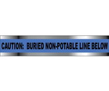 NMC DTBNPW Caution: Buried Non Potable Water Line Below Defender Detectable Warning Tape